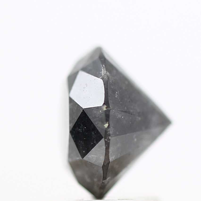 Salt And Pepper Diamond Fancy Gray Color 1.70 CT 7.22 x 5.07 MM Round Brilliant Cut Diamond ! Natural Loose Diamond ! Christmas Gift for Her