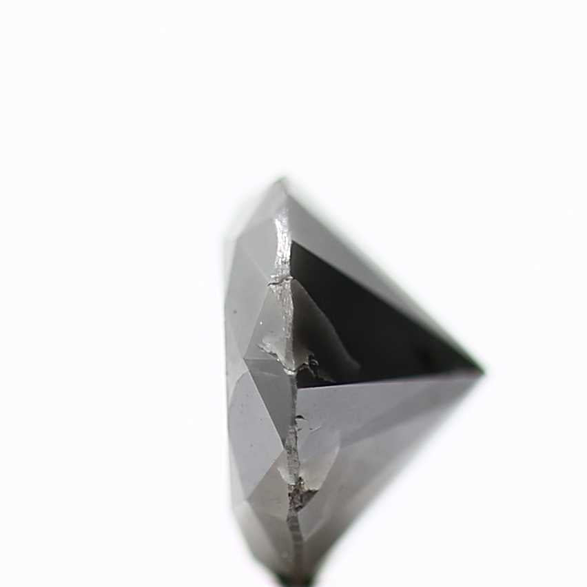 2.02 Carat Fancy Black Round Shape Brilliant Cut Natural Loose Diamond