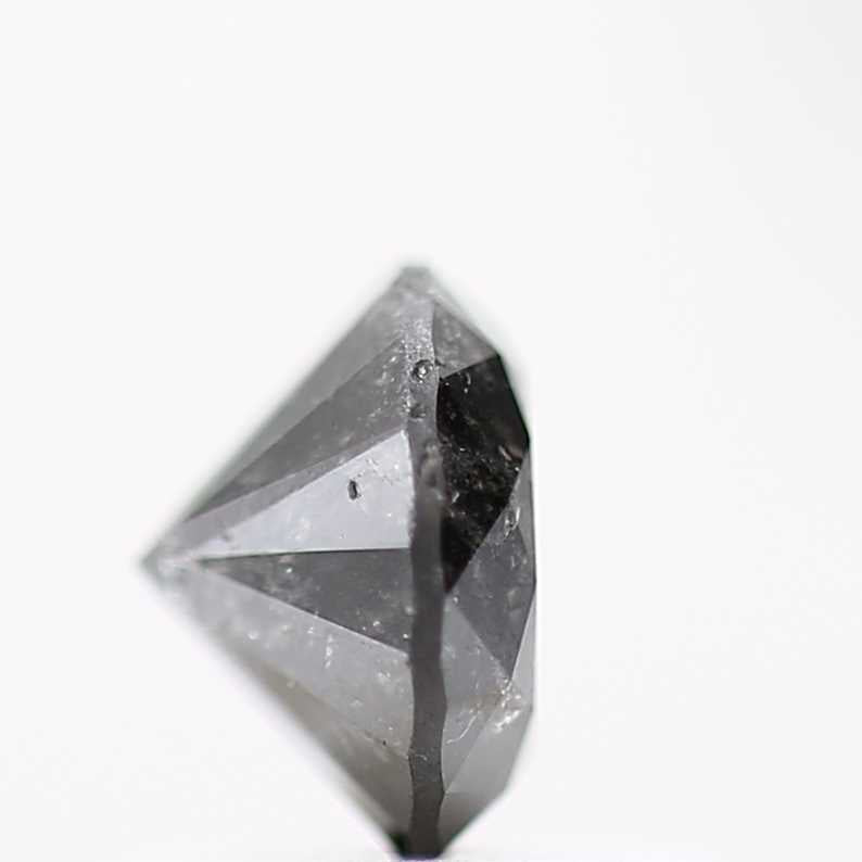 0.74 Carat Fancy Black Round Shape Brilliant Cut Natural Loose Diamond
