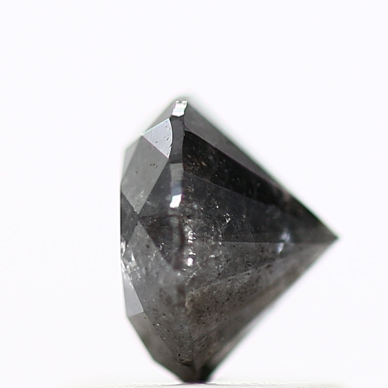 0.88 Carat Fancy Black Round Shape Brilliant Cut Natural Loose Diamond
