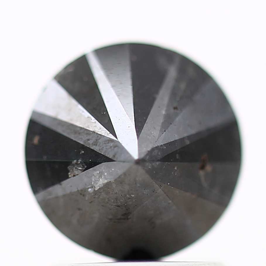 1.42 Carat Fancy Black Round Shape Brilliant Cut Natural Loose Diamond