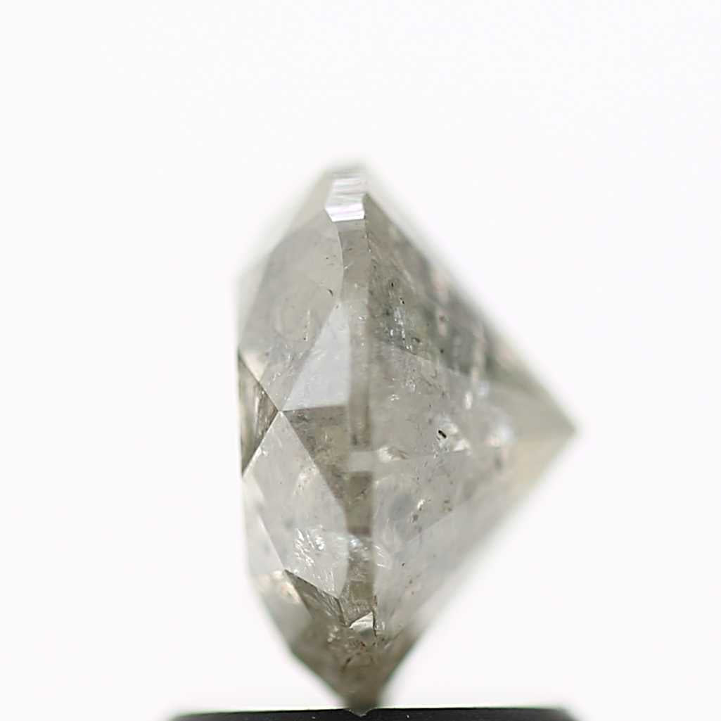 1.81 Carat Salt and Pepper Diamond Gray Fancy Round Brilliant Cut Natural Loose Diamond