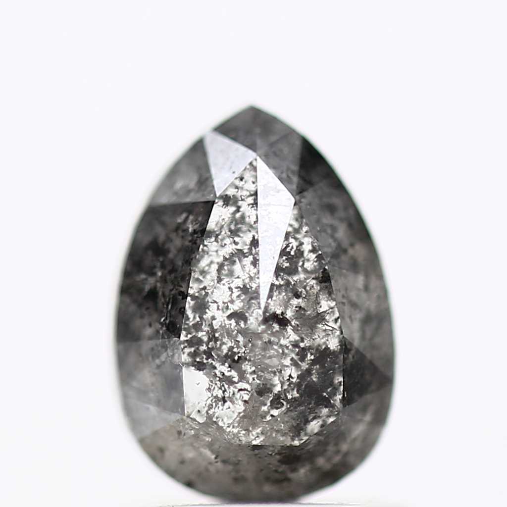 Salt and Pepper Diamond Fancy Gray Color 1.21 CT 7.70 x 5.47 x 3.28 MM Pear Cut Diamond! Natural Loose Diamond ! Christmas Gift for Her