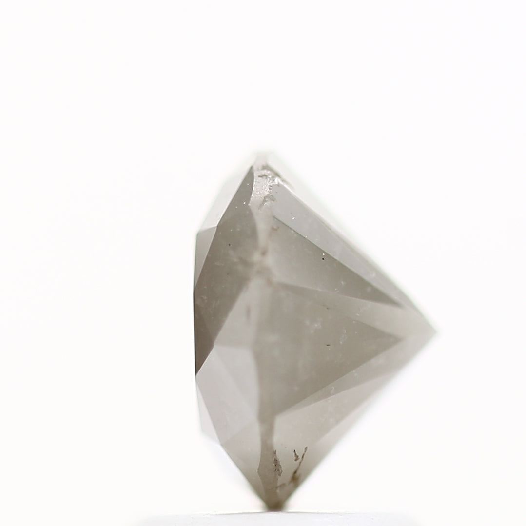 1.56 Carat Fancy Gray Rustic Round Shape Brilliant Cut Natural Loose Diamond