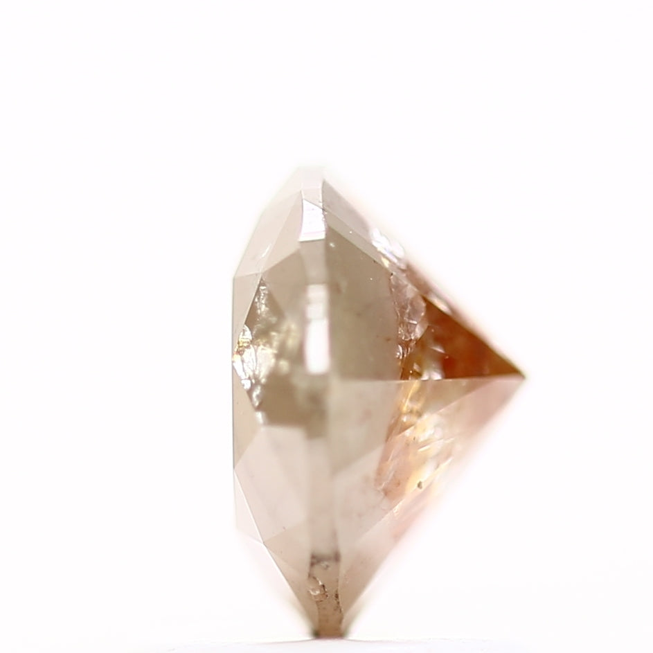 1.16 Carat Fancy Peach Gray Round Shape Diamond Natural Loose Diamond