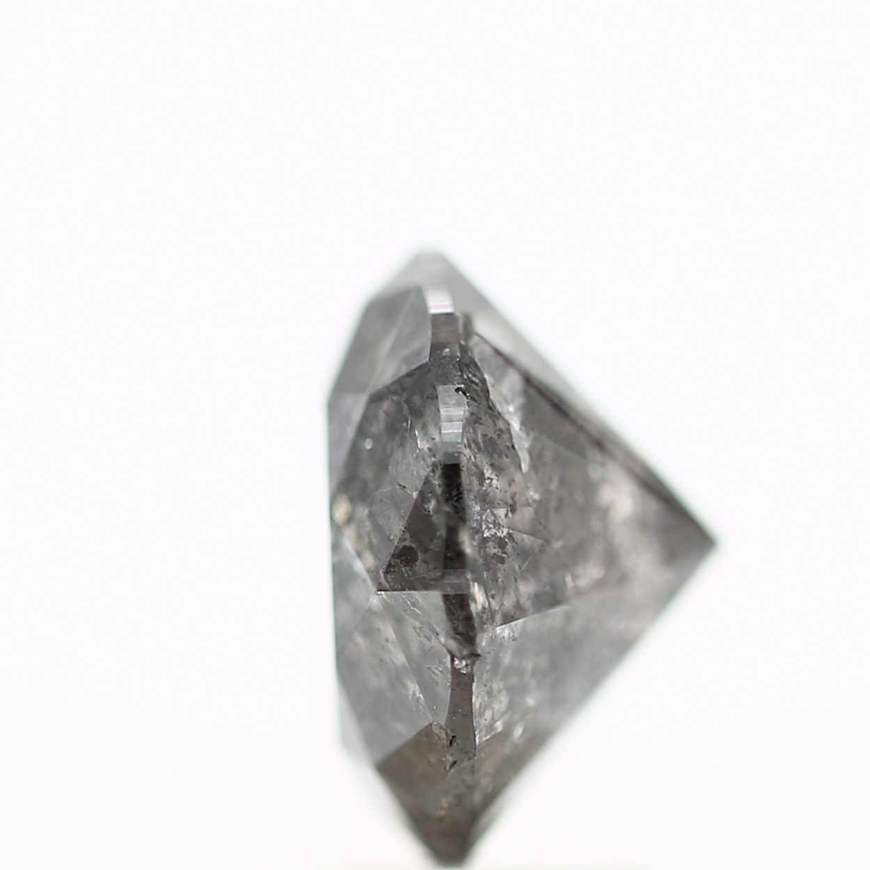 2.75 Carat Salt and Pepper Diamond Round Gray Brilliant Cut Natural Loose Diamond