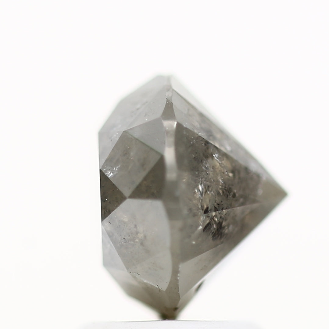 2.45 Carat Salt and Pepper Diamond Gray Round Brilliant Cut Natural Loose Diamond