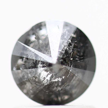 1 Carat Salt and Pepper Diamond Dark Gray Round Brilliant Cut Natural Loose Diamond