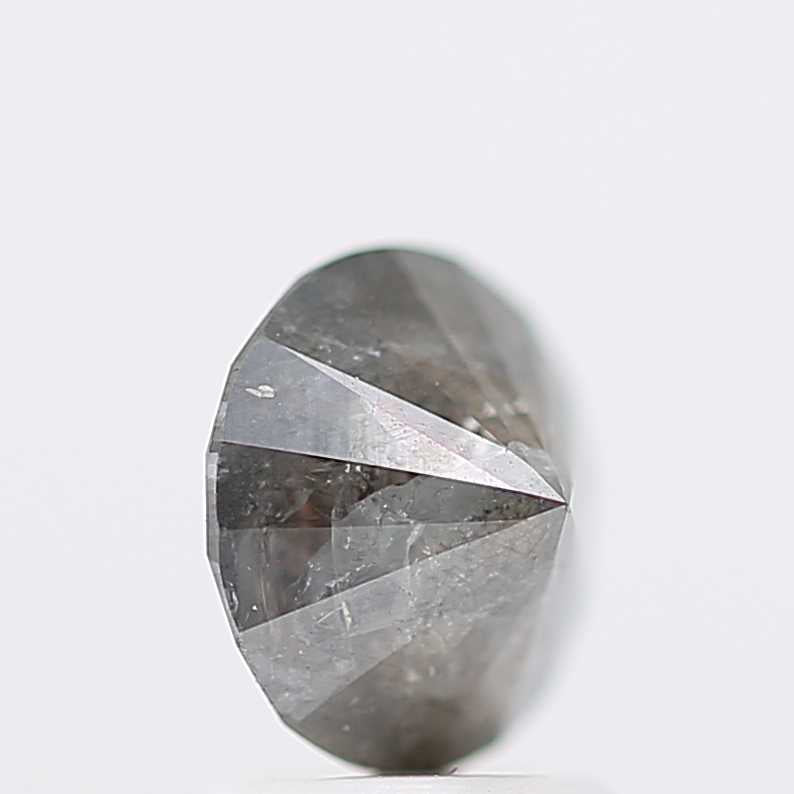 Salt And Pepper Diamond Fancy Gray Color 1.79 CT 7.65 x 4.70 MM Round Brilliant Cut Diamond ! Natural Loose Diamond ! Christmas Gift for Her