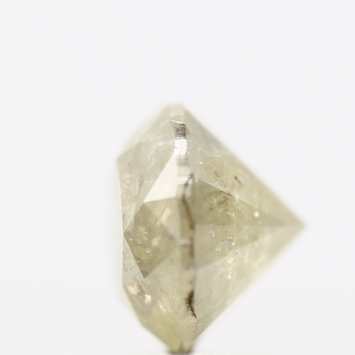 2.25 Carat Salt and Pepper Diamond Yellow Gray Round Brilliant Cut Natural Loose Diamond