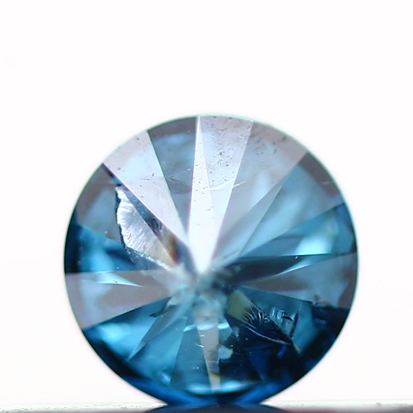 0.22 Carat Fancy Blue Round Brilliant Cut Natural Loose Diamond