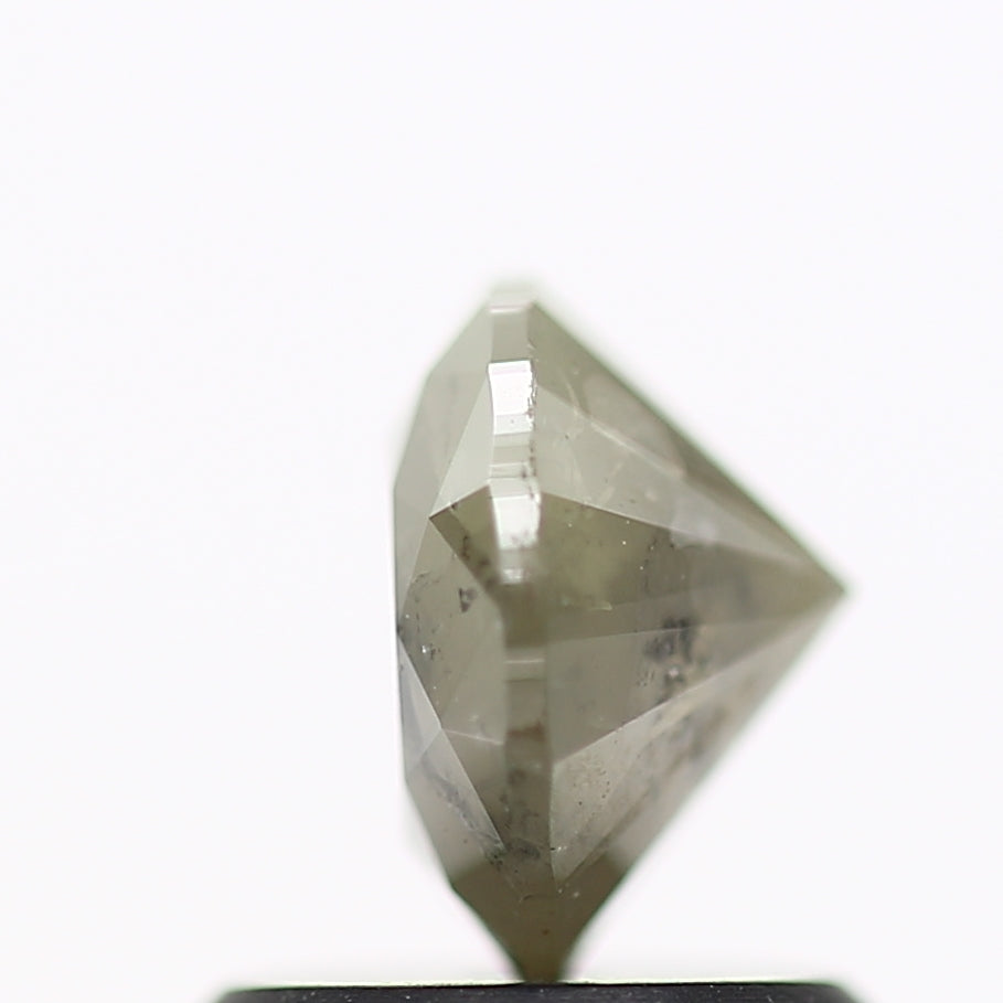 0.97 Carat Gray Rustic Round Brilliant Cut Natural Loose Diamond