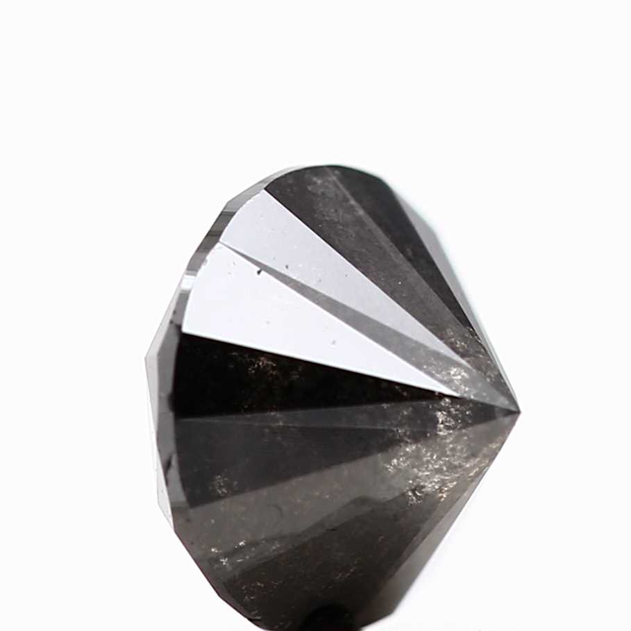 1.26 Carat Fancy Black Round Shape Brilliant Cut Natural Loose Diamond