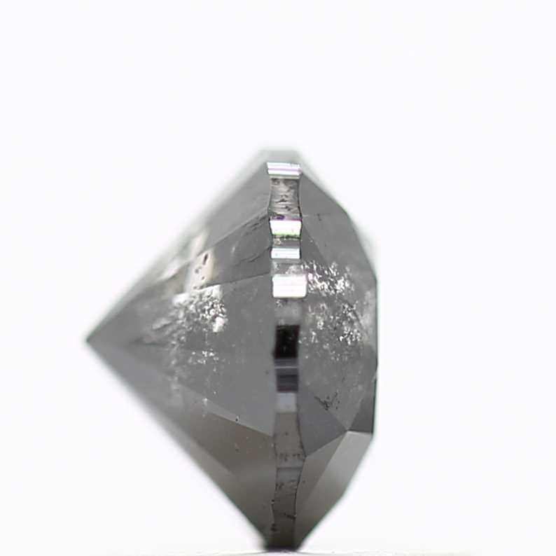 0.96 Carat Fancy Black Round Shape Brilliant Cut Natural Loose Diamond