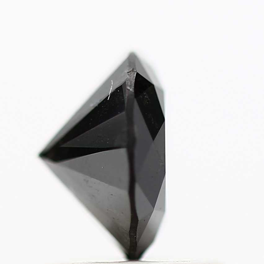 1.10 Carat Fancy Black Round Brilliant Cut Natural Loose Diamond