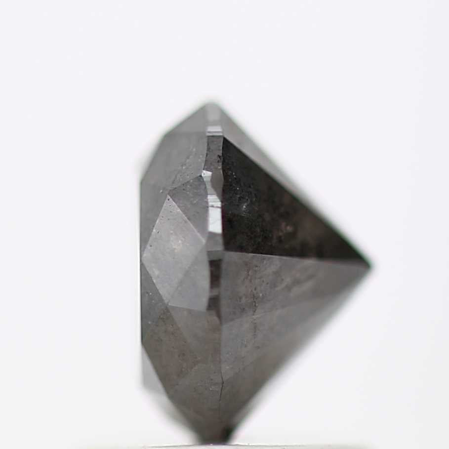 1.28 Carat Fancy Black Round Shape Brilliant Cut Natural Loose Diamond