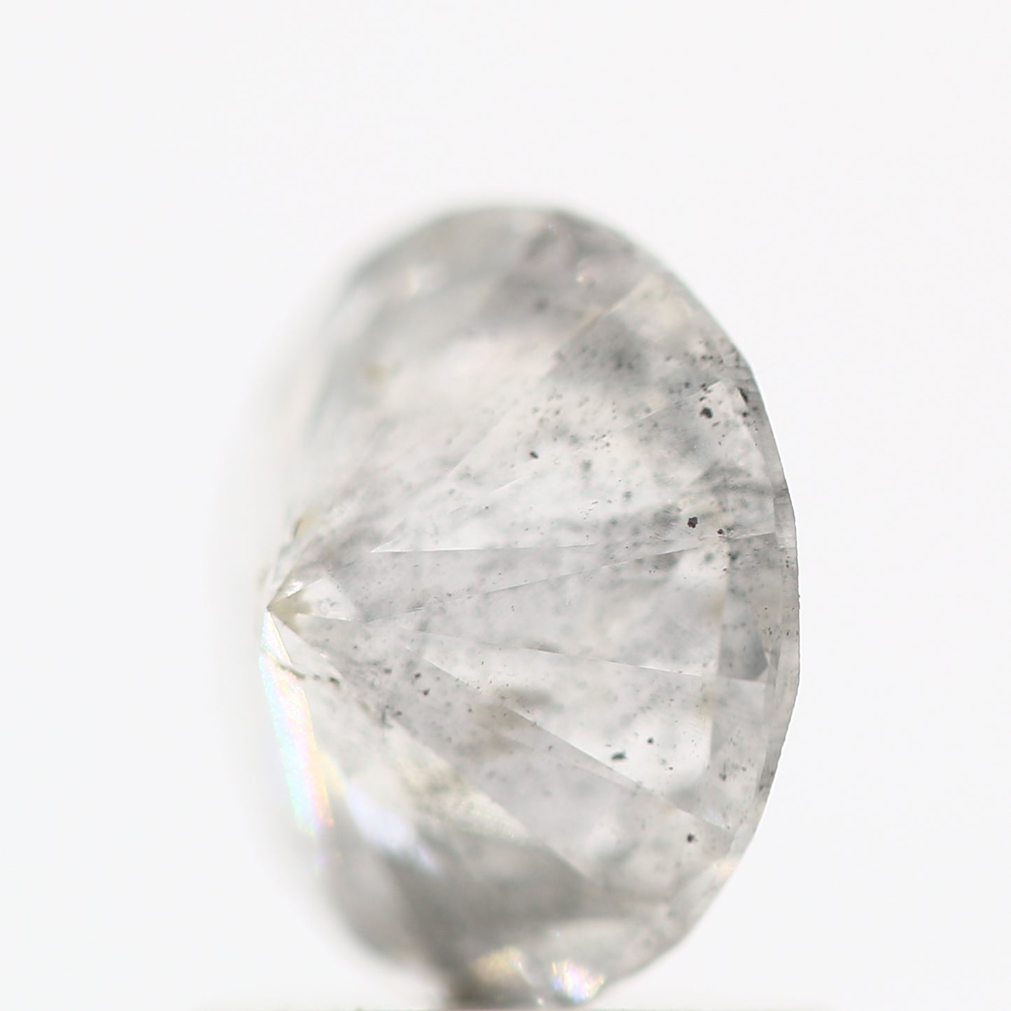 Salt And Pepper Diamond Fancy Gray Color 1.20 CT 7.10 x 3.80 MM Round Brilliant Cut Diamond ! Natural Loose Diamond ! Christmas Gift for Her