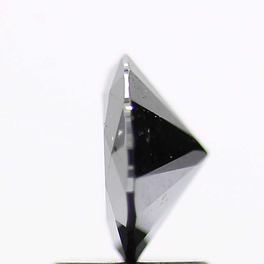 1.33 Carat Salt and Pepper Black Fancy Round Brilliant Cut Natural Loose Diamond