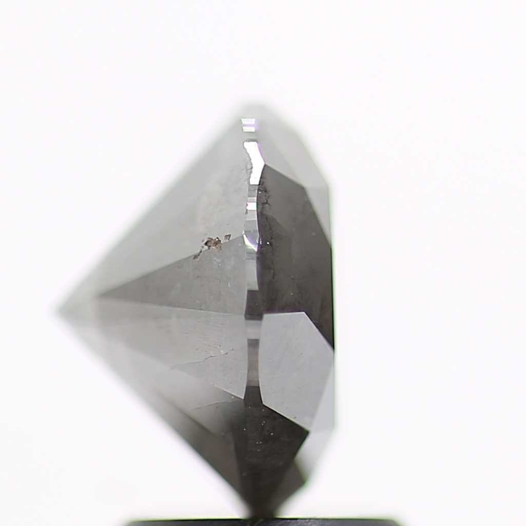 2.57 Carat Salt and Pepper Round Brilliant Cut Natural Loose Diamond
