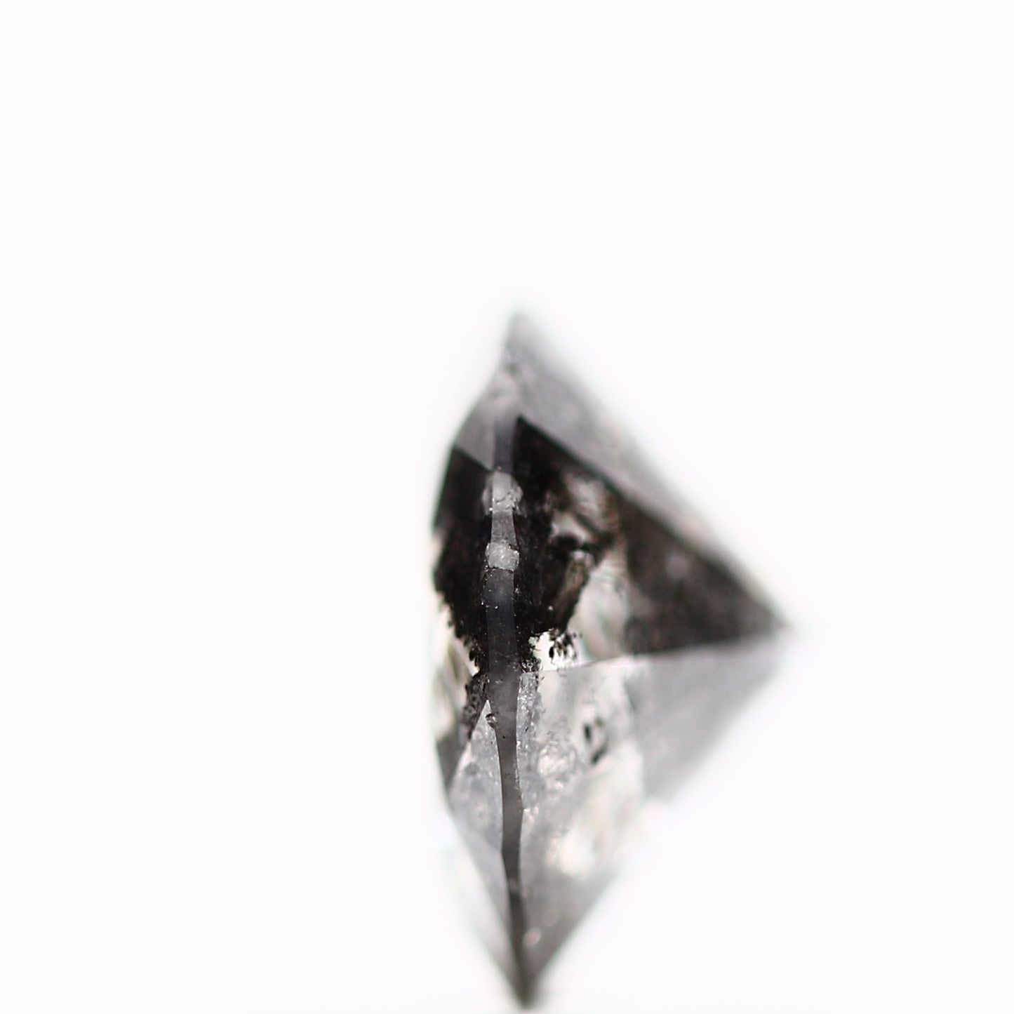 0.94 Carat Salt and Pepper Gray Round Brilliant Cut Natural Loose Diamond