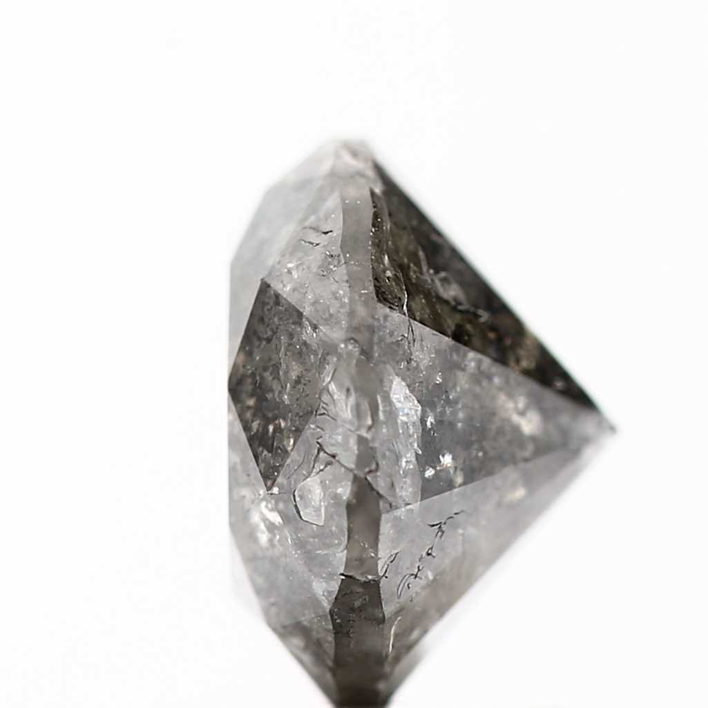 2.20 Carat Fancy Gray Round Cut Natural Loose Diamond