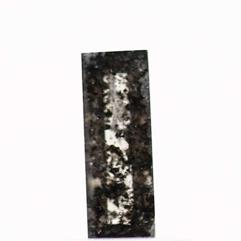 salt and pepper diamond ! 0.42 Ct 7.57 x 2.75 x 1.59 mm natural gray baguette loose diamond for engagement ring for her