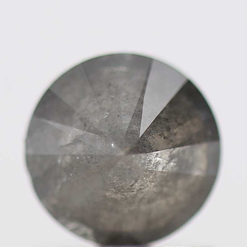 0.98 Carat Salt and Pepper Diamond Round Brilliant Cut Natural Loose Diamond