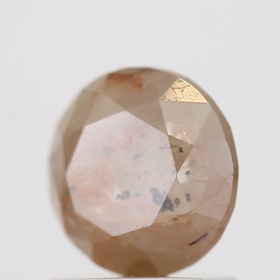 1.29 Carat Peach Brown Round Shape Brilliant Cut Natural Loose Diamond
