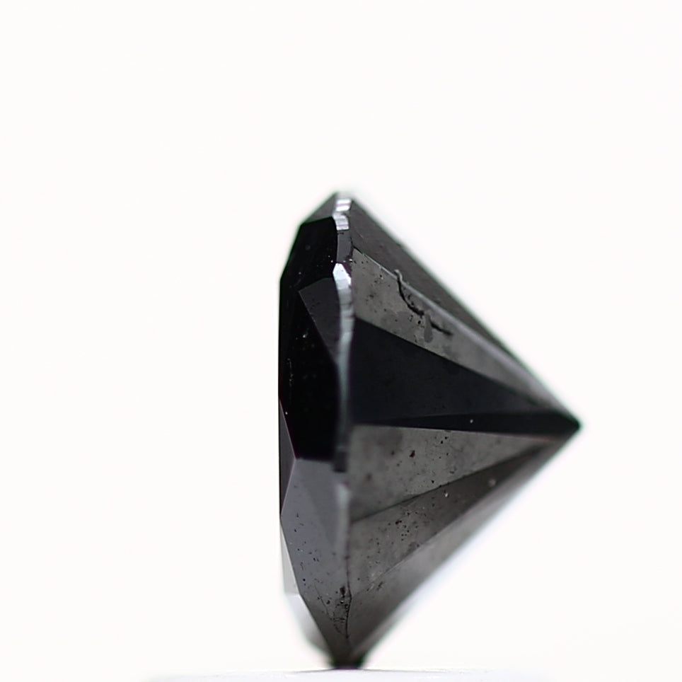 1.11 Carat Fancy Black Round Shape Brilliant Cut Natural Loose Diamond