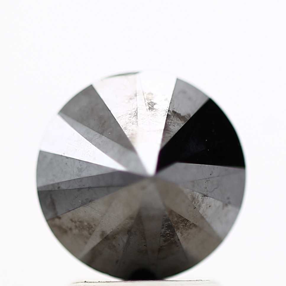 2.58 Carat Fancy Black Round Shape Brilliant Cut Natural Loose Diamond