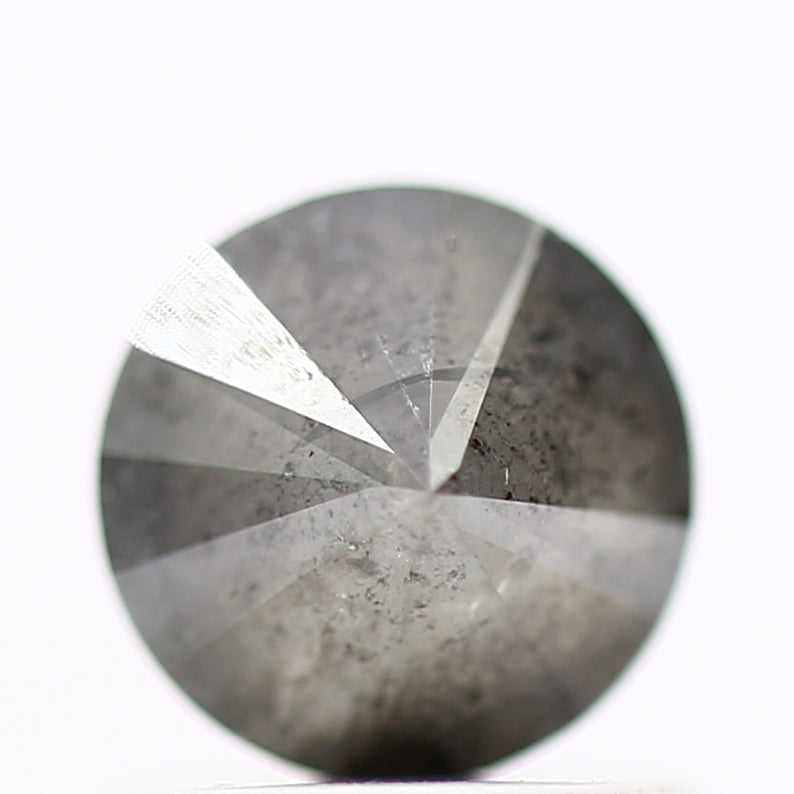 0.87 Carat Fancy Gray Salt And Pepper Round Shape Natural Loose Diamond