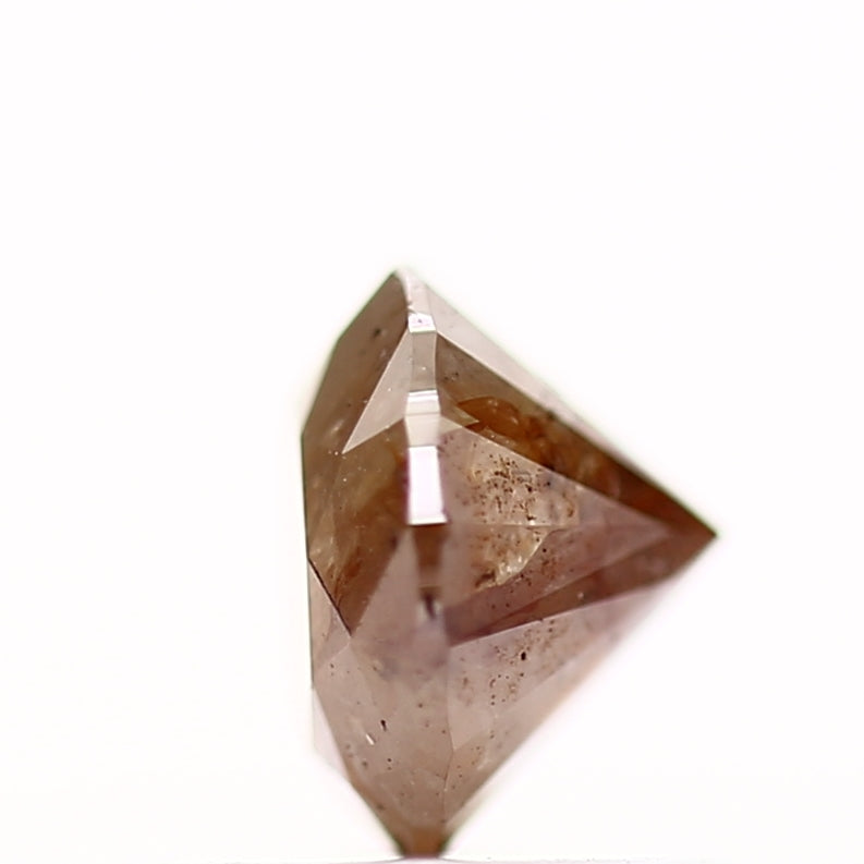 0.66 Carat Fancy Orange Rustic Round Brilliant Cut Natural Loose Diamond