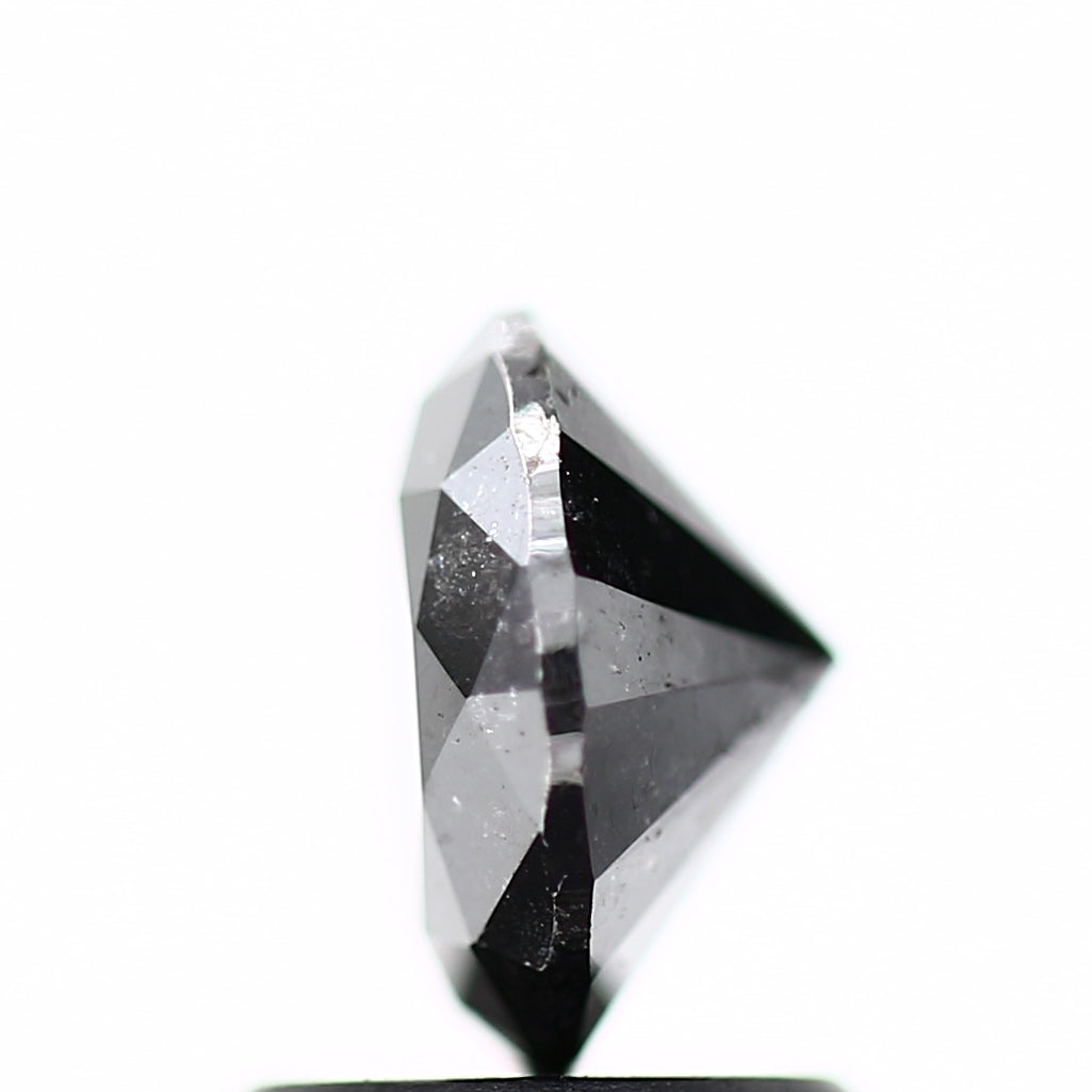 1.31 Carat Fancy Black Round Shape Brilliant Cut Natural Loose Diamond