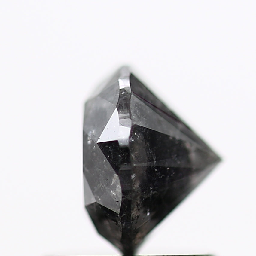 1.16 Carat Salt and Pepper Diamond Black Round Brilliant Cut Natural Loose Diamond