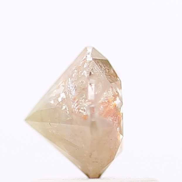 0.94 Carat Peach Brown Round Shape Brilliant Cut Natural Loose Diamond