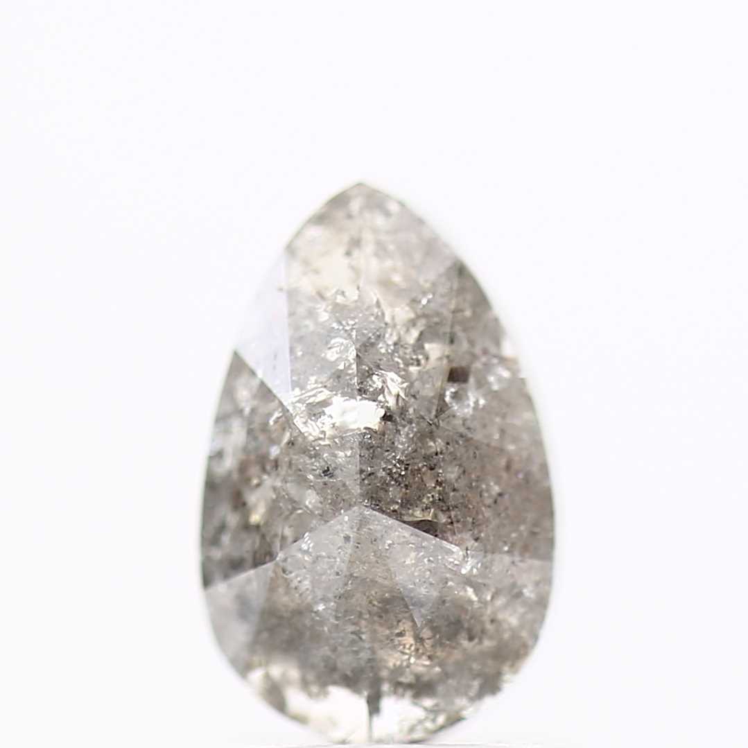 Salt and Pepper Diamond Fancy Gray Color 0.88 CT 7.75 x 4.95 x 2.53 MM Pear Cut Diamond! Natural Loose Diamond ! Christmas Gift for Her