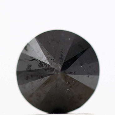 1.08 Carat Fancy Black Round Brilliant Cut Natural Loose Diamond