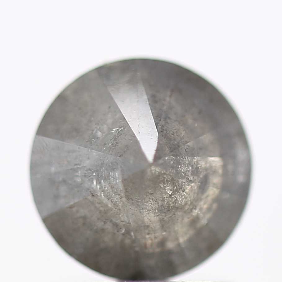 1.07 Carat Salt and Pepper Gray Fancy Round Shape Brilliant Cut Natural Loose Diamond