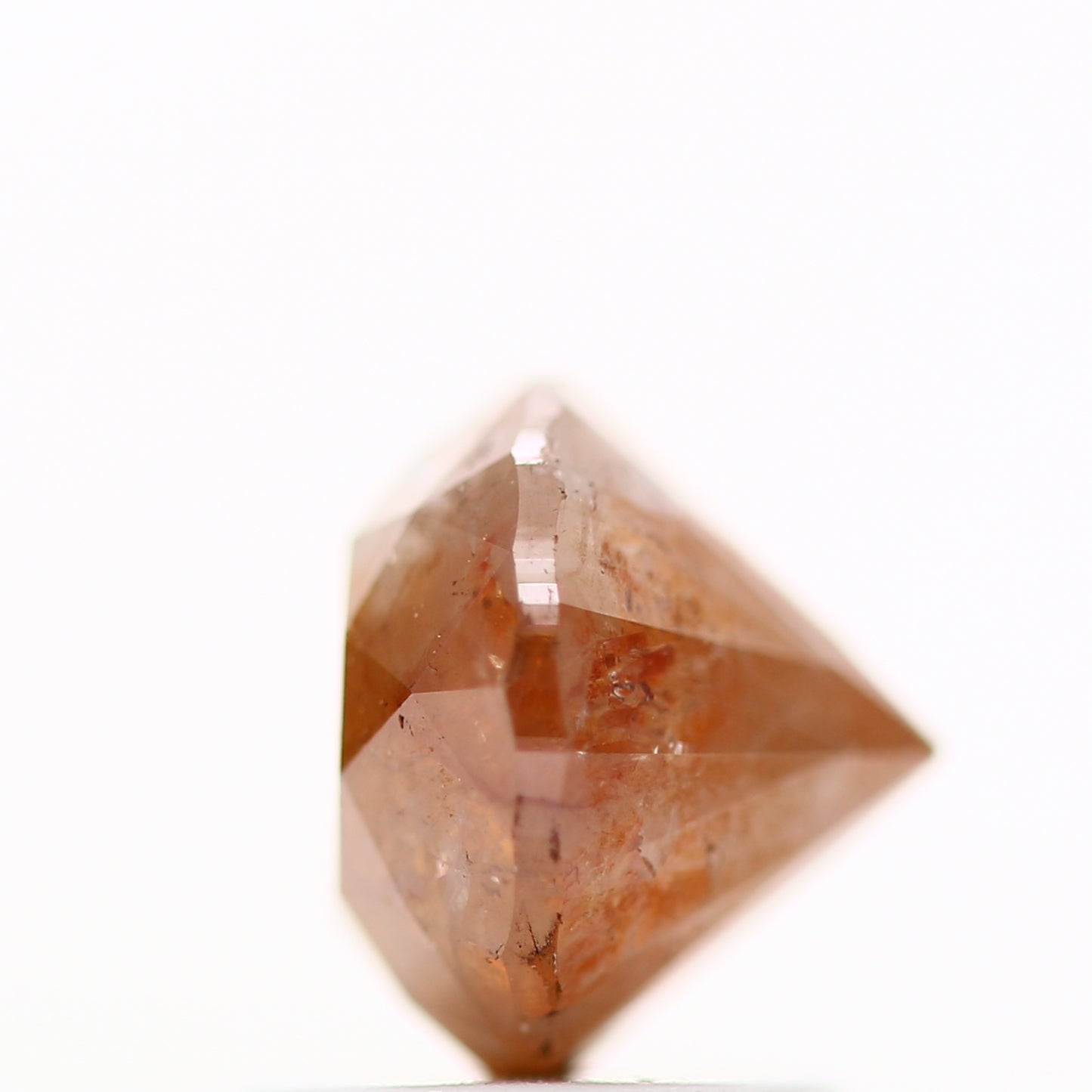 1.55 Carat Rustic Orange Round Cut Natural Loose Diamond