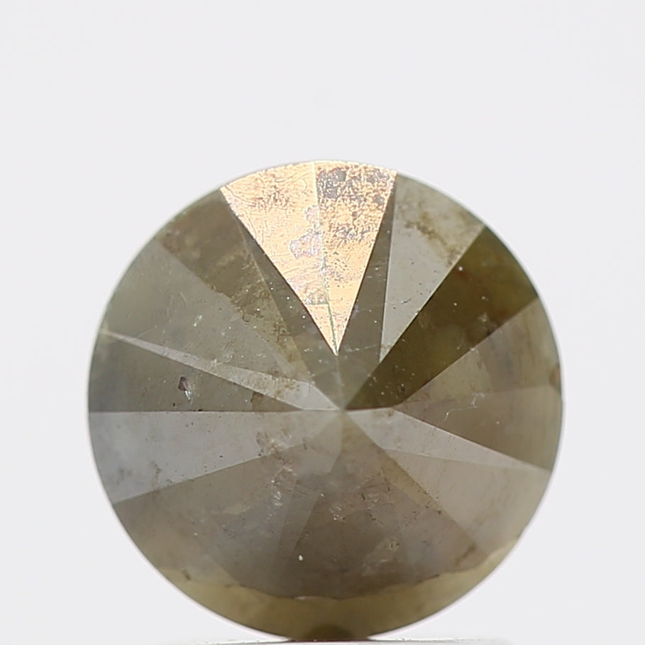 1.61 Carat Fancy Green Gray Round Shape Brilliant Cut Natural Loose Diamond