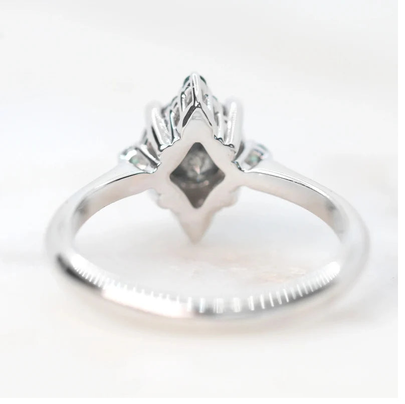 Salt and Pepper Diamond Ring ! Natural Round Cut Diamond Engagement Ring ! Natural Black Diamond Anniversary Ring