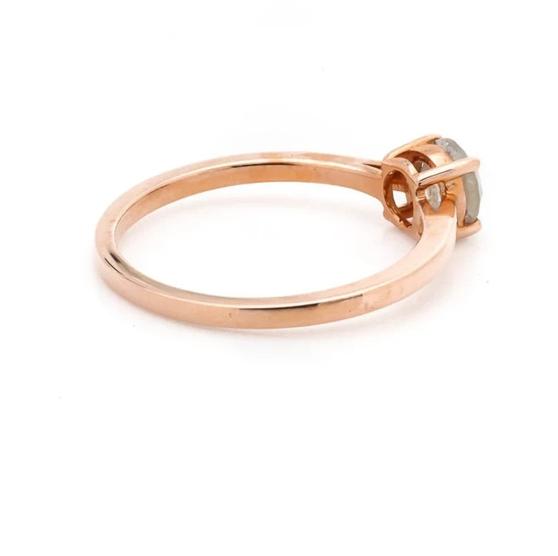 Salt and Pepper Diamond ring, solitaire ring, diamond Wedding anniversary ring, engagement ring