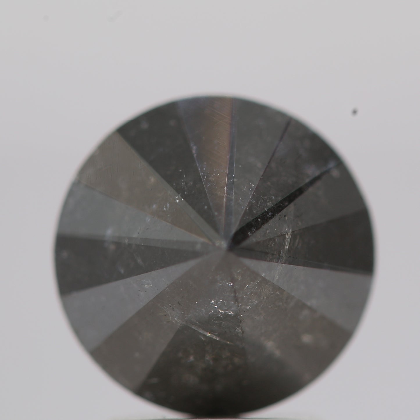 2.61 Carat Salt and Pepper Fancy Black Round Brilliant Cut Natural Loose Diamond