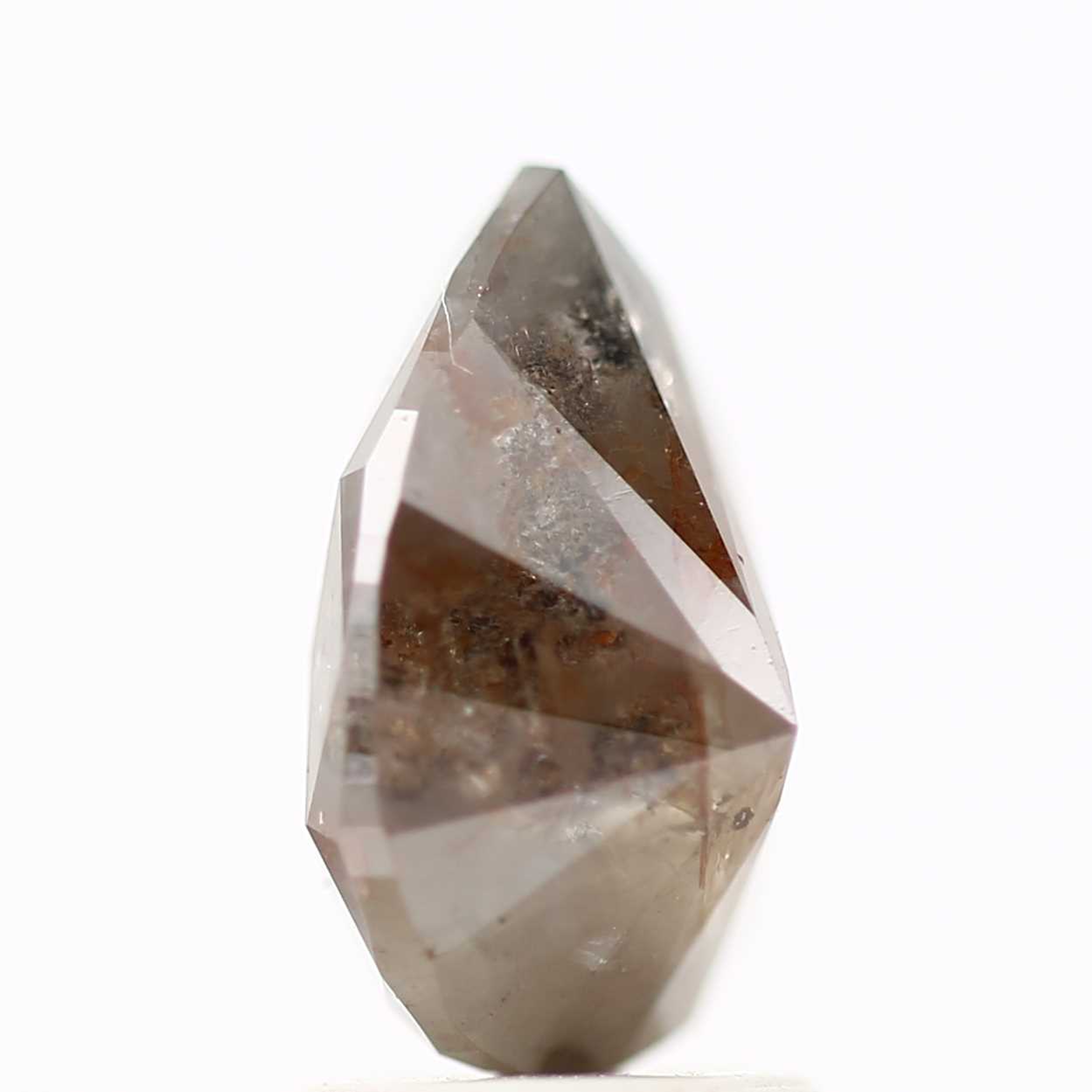 Salt and Pepper Diamond Fancy Brown Color 2.52 CT 10.10 x 7.12 x 5.22 MM Pear Cut Diamond! Natural Loose Diamond ! Christmas Gift for Her
