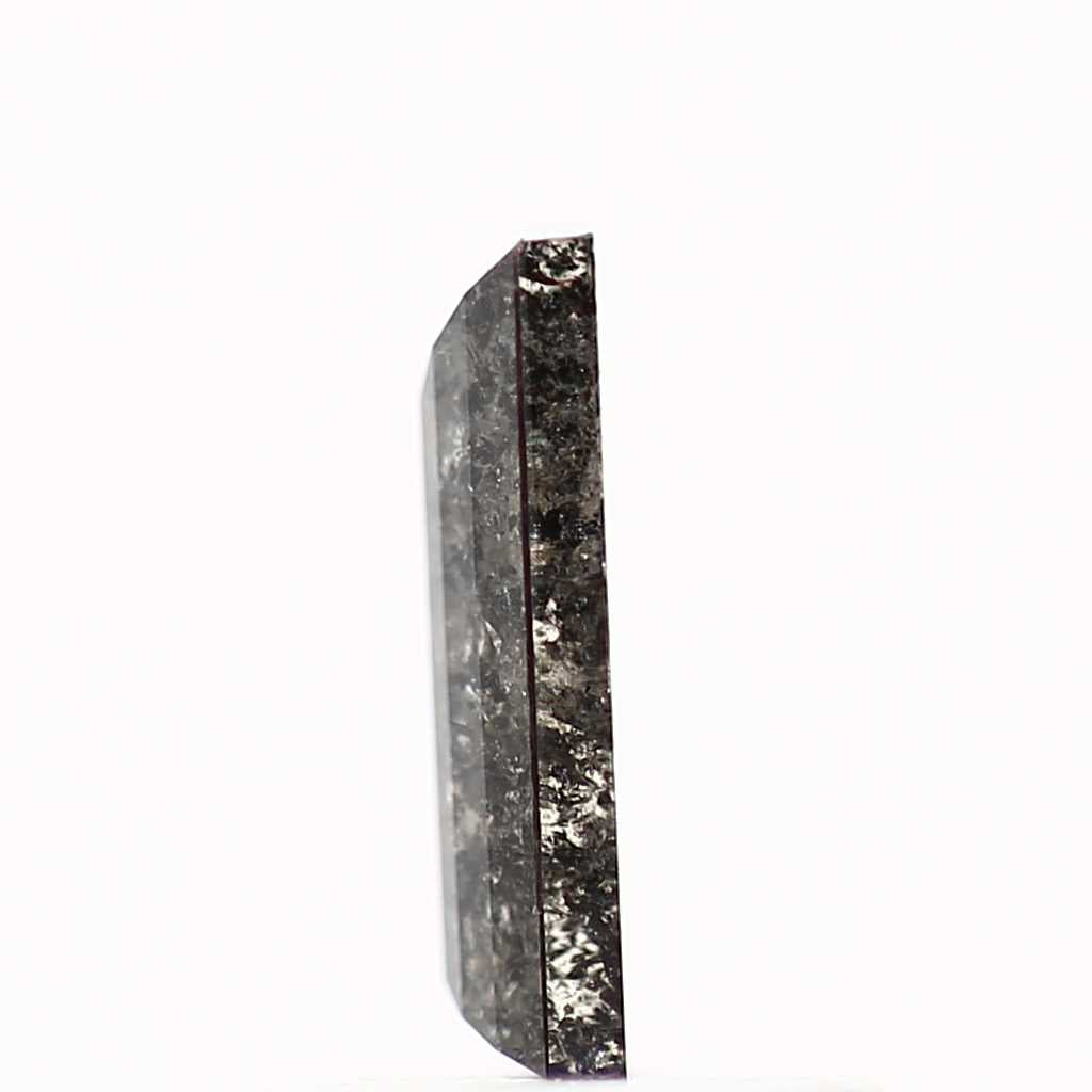 salt and pepper diamond ! 0.42 Ct 7.57 x 2.75 x 1.59 mm natural gray baguette loose diamond for engagement ring for her