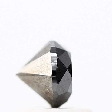 0.76 Carat Fancy Black Round Brilliant Cut Natural Loose Diamond
