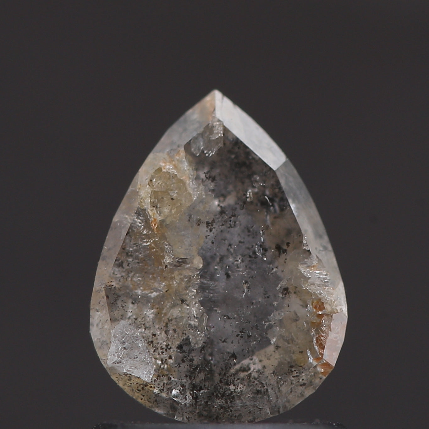 Salt and Pepper Diamond Fancy Gray Color 0.85 CT 7.40 x 5.60 x 2.51 MM Pear Cut Diamond! Natural Loose Diamond ! Christmas Gift for Her