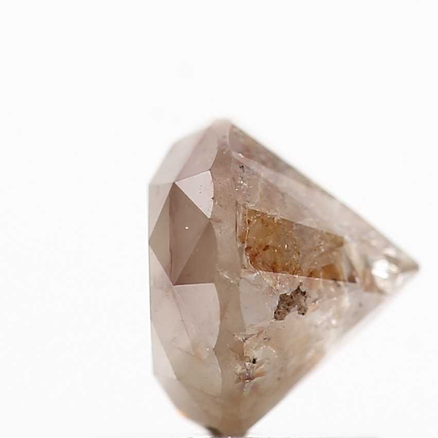 1.13 Carat Round Shape Diamond Peach Gray Natural Loose Diamond For Engagement Ring