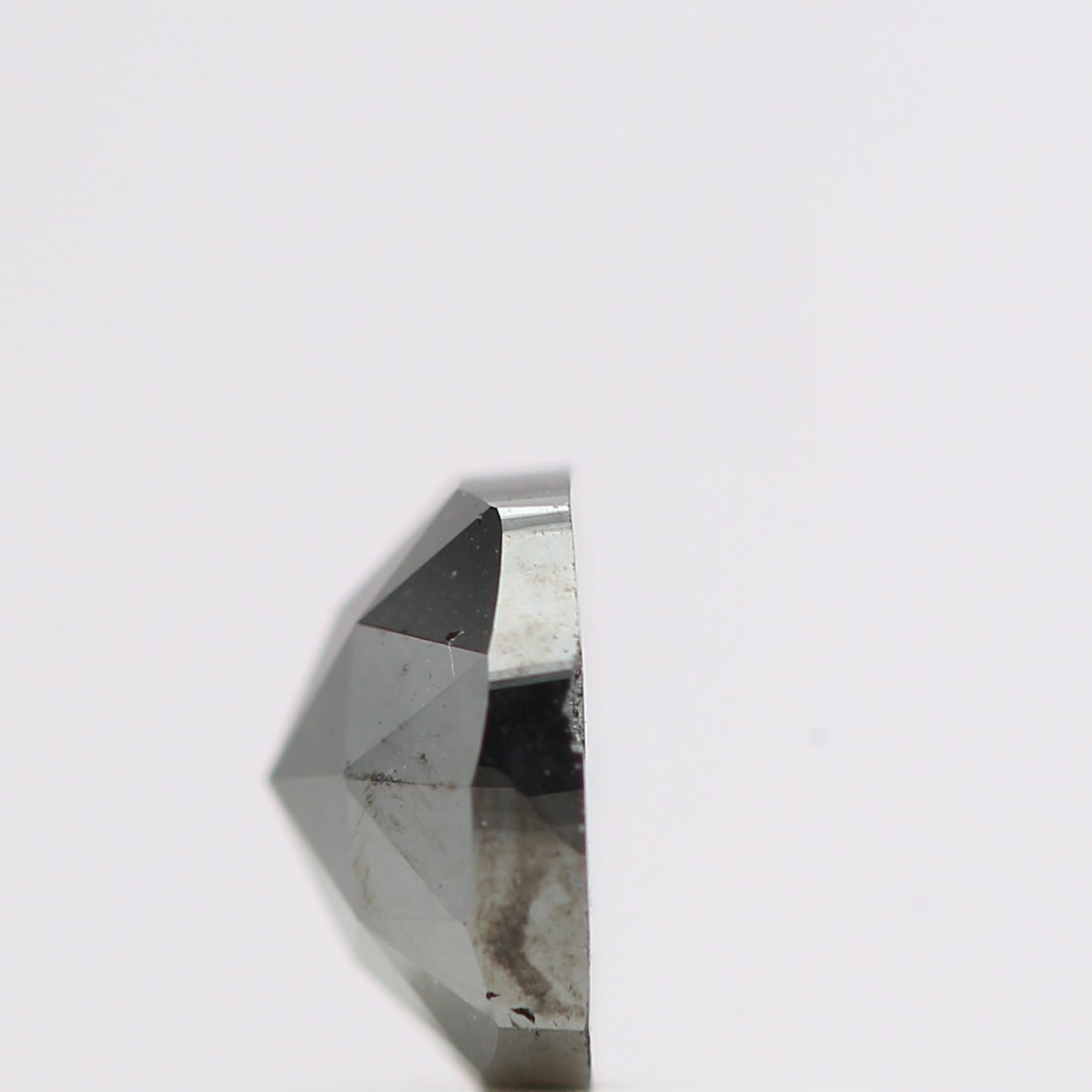0.77 Ct Natural Black Cushion Single Cut Loose Diamond for Jewelery