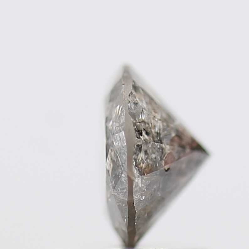 0.97 Carat Salt and Pepper Diamond Gray Fancy Round Brilliant Cut Natural Loose Diamond